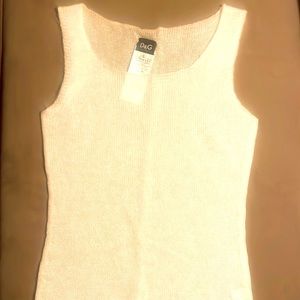 D&G top off White top size L see through.